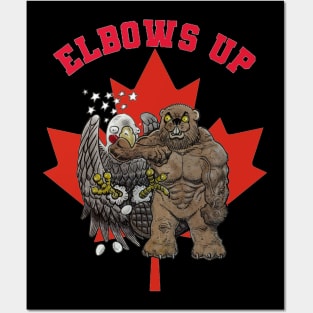 Elbows Up Canadian Beaver Posters and Art